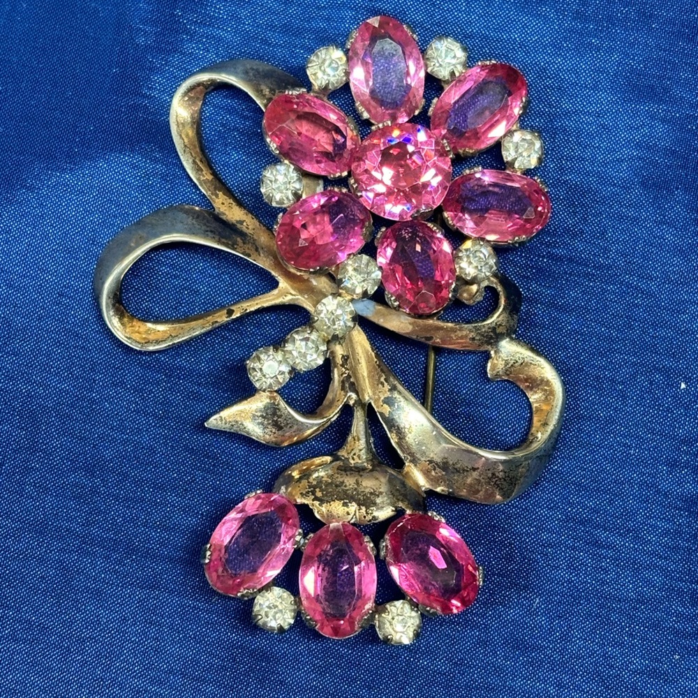 Victorian Solid Sterling Brooch - image 1